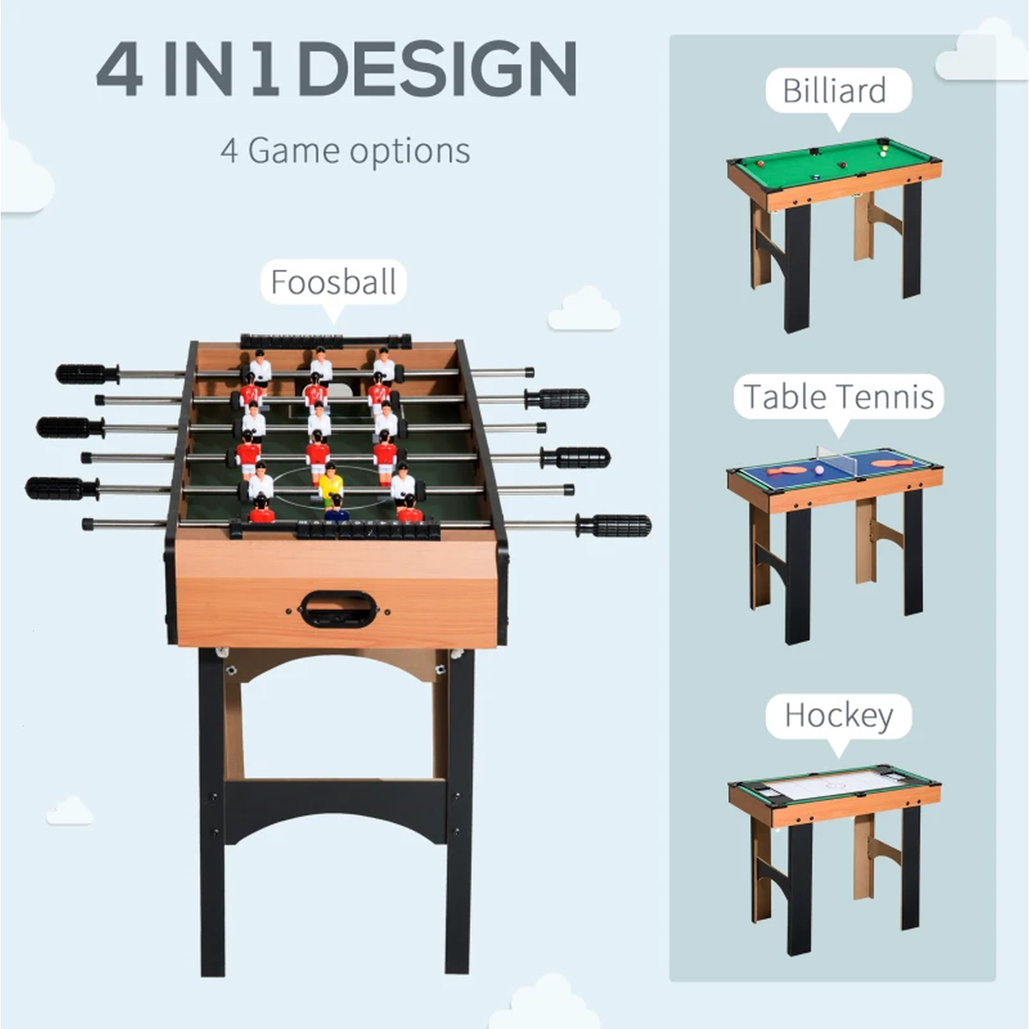 4 in 1 Multi Games Table