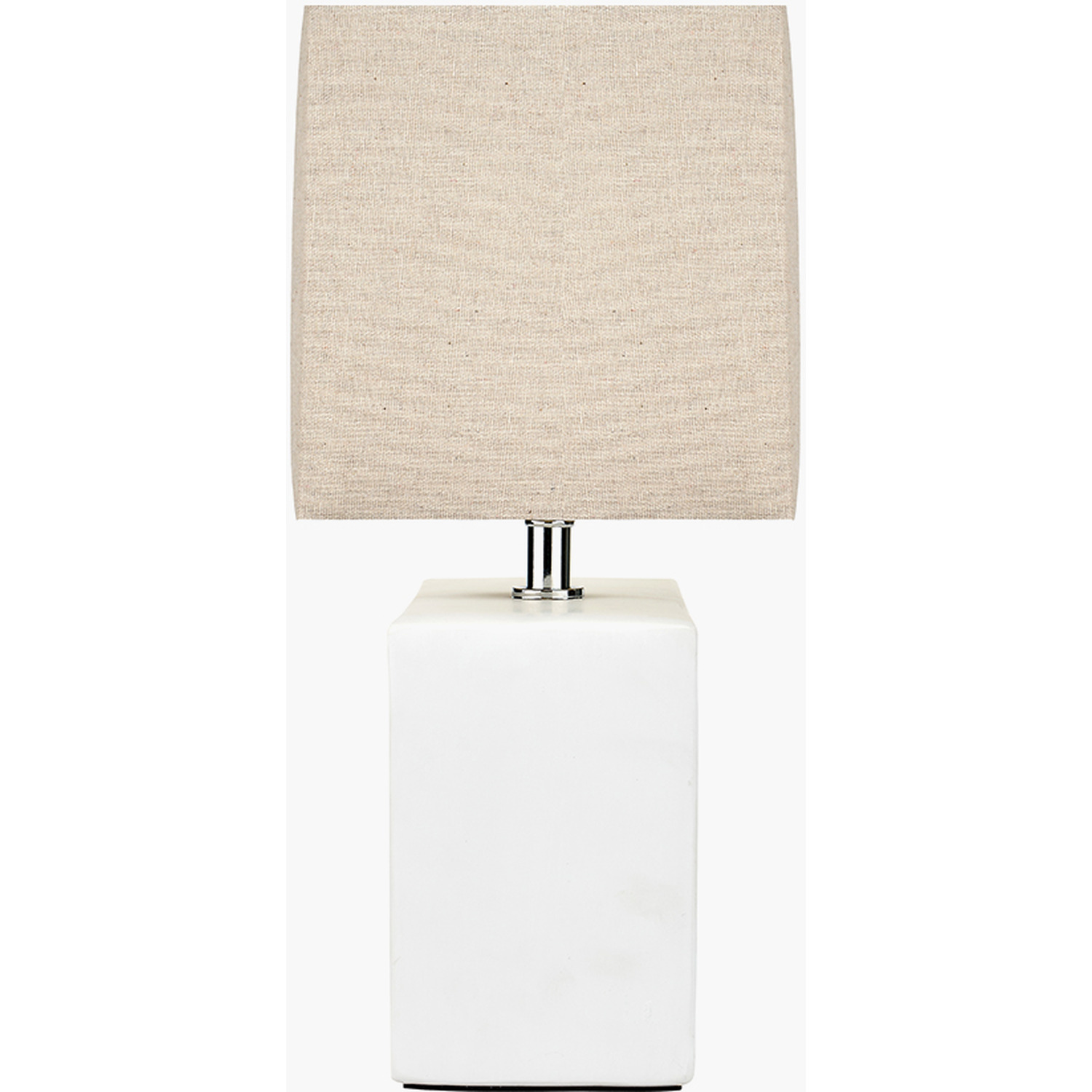 Block Ceramic Rectangular Table Lamp - White