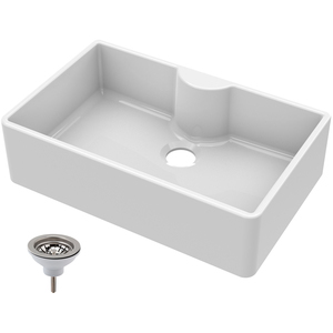 1 Bowl Fireclay Butler Sink Tap Ledge Waste 795x500x220mm