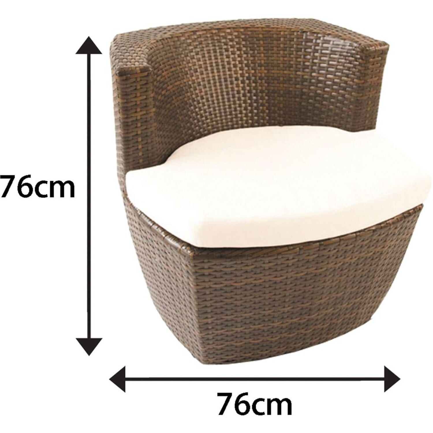 Provence Rattan Square 2 Seater Set - Cappuccino Super