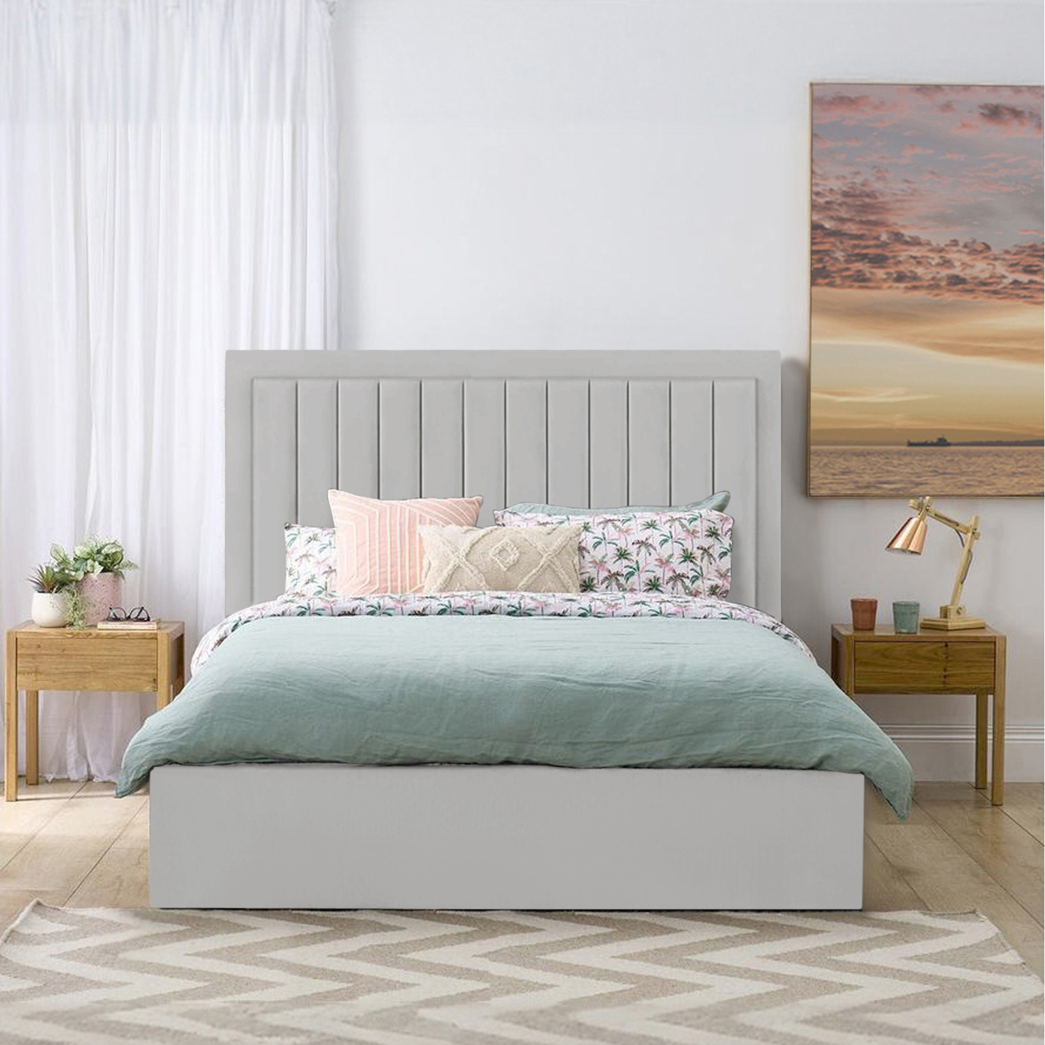 Roma Storage Bed - Silver Superking