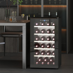 HOMCOM 41 Bottle Wine Cooler Fridge with Digital Touch Screen
