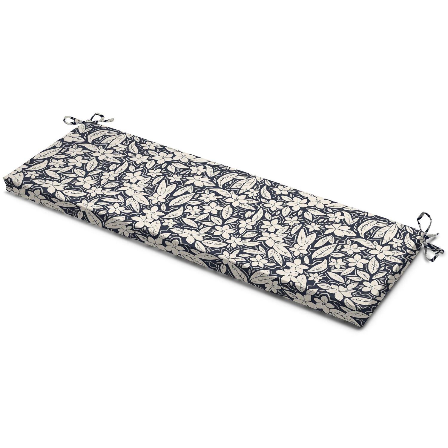 Water Repellent Garden Bench Seat Pad - Blue White