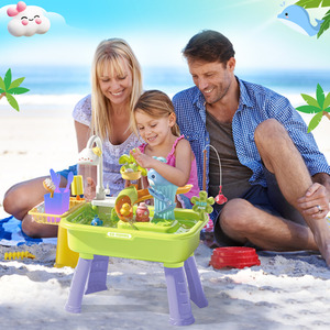 Beach Table and Kitchen Sink 2-in-1 Toy Set