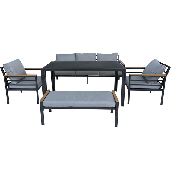  5 Piece Aluminium Frame Garden Sofa Set