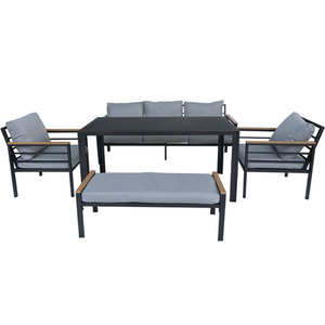 5 Piece Aluminium Frame Garden Sofa Set