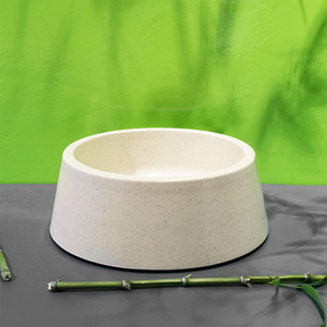 Bamboo Eco Friendly Pet Bowl 2.7L - Cream Neutral colour