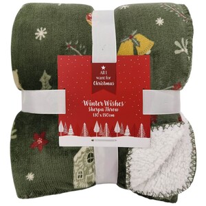 Winter Wishes Sherpa Throw