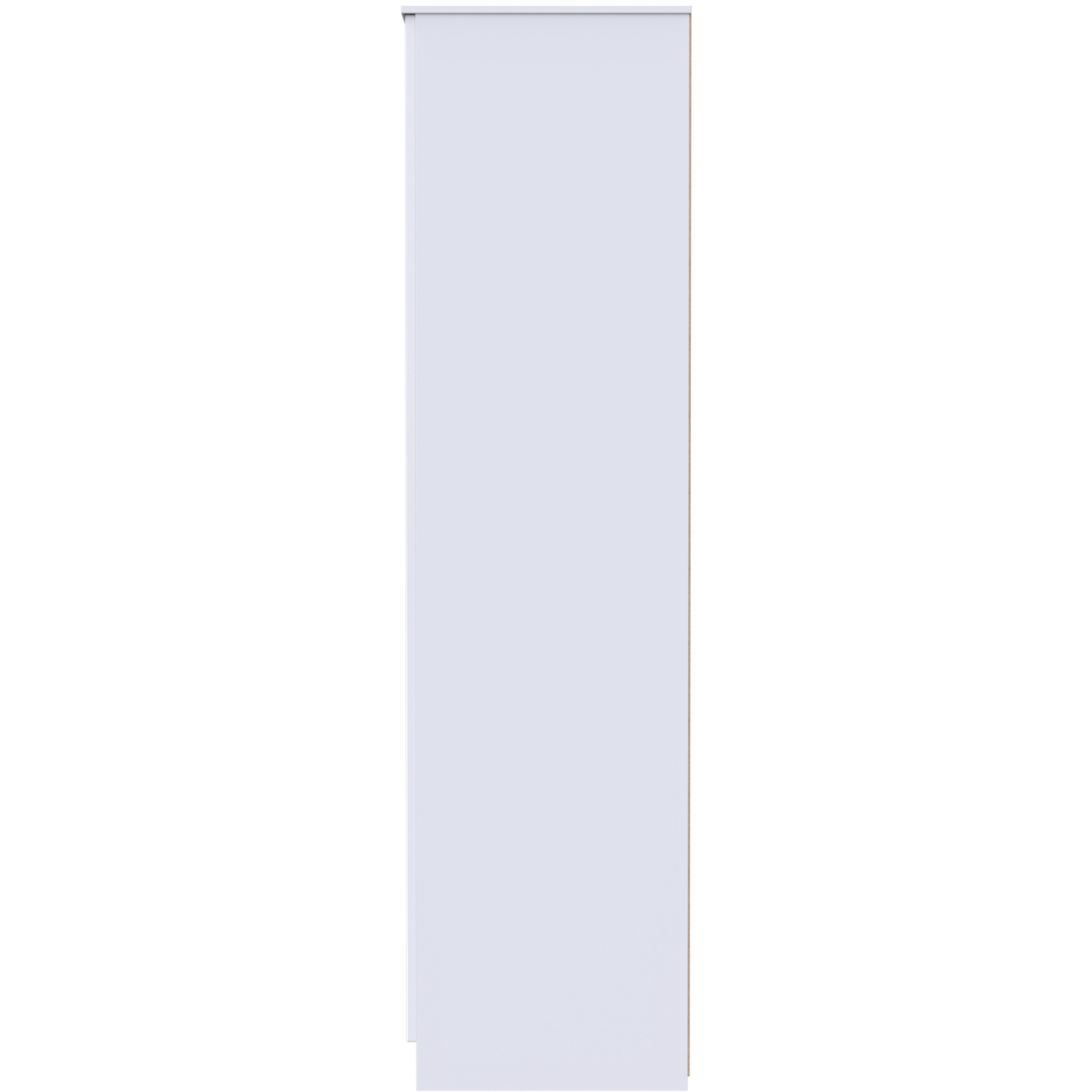 Milan Ready Assembled Tall Triple Mirror Wardrobe - White Gloss White Gloss Fronts Matt Carcass