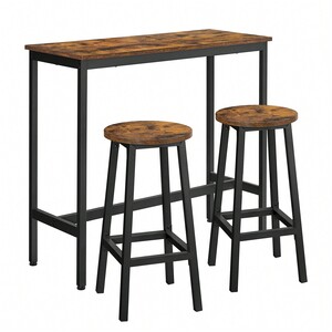 Industrial Bar Table and Stools Set