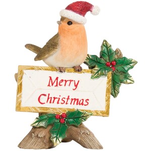 Merry Christmas Robin Ornament