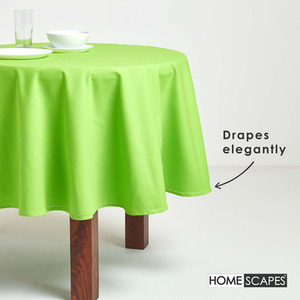Lime Plain Cotton Round Tablecloth shot 9903382