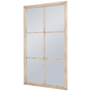 Rustic Window-Style Large Mirror For Modern Spaces
