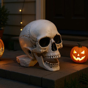 Realistic Halloween Skull Decoration for Spooky Ambience