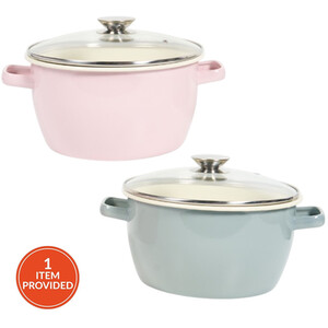 My Kitchen Enamel Stock Pot with Glass Lid