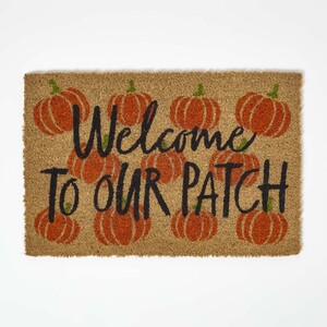 Pumpkin Patch Non-Slip Coir Doormat, 40 x 60 cm