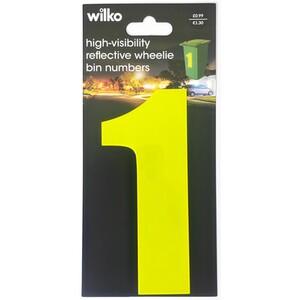 High Visibility Reflective Wheelie Bin Number