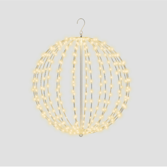 Pre Lit LED White Frame Sphere