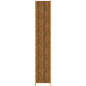 Brown & Wood & Translucent / 160cm Narrow Bookcase Storage Unit with Acrylic Doors shot 11446121