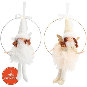 LED Hoop Sitting Fairy Decoration