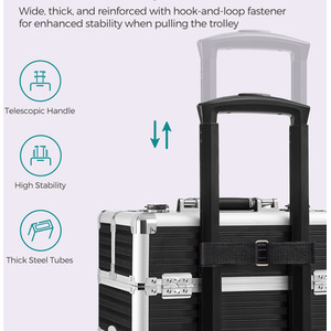 4-Tier Makeup Trolley with Lockable Wheels
