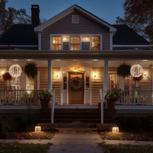 40cm 180 WW Led  Black plastic ball