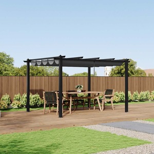 Aluminium Outdoor Gazebo with Adjustable Waterproof Canopy