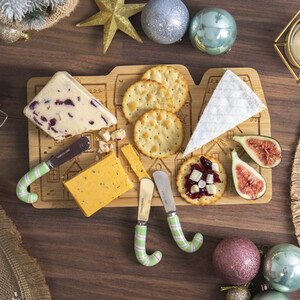 KitchenCraft The Nutcracker Collection Bamboo Cheese Serving Set