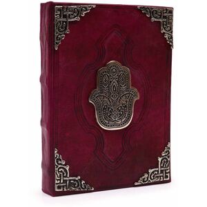Heafty Tan Book Zinc Hamsa Decor 200 Deckle Edges Pages