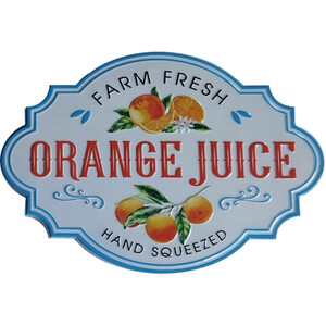 Orange Juice Metal Sign
