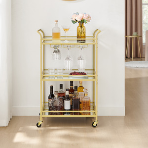 3-Tier Drinks Trolley on Wheels