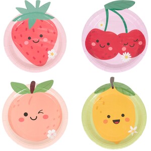 Pack of 10 Cute Fruit Plates