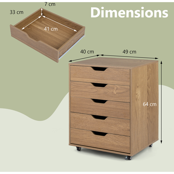 Under Desk Rolling Filing Cabinet