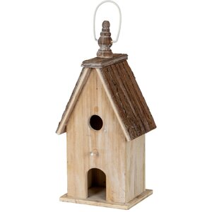 Large Rustic Birdhouse Weathered Garden Bird Shelter Decor