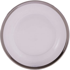 Ida Glass Side Plate With Silver Rim