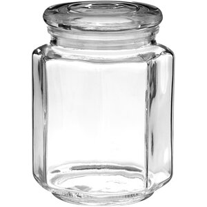 Abbie Hexagonal Glass Storage Jar - 780ml