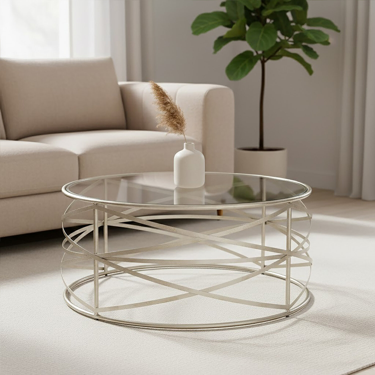 Rubia Coffee Table - Silver