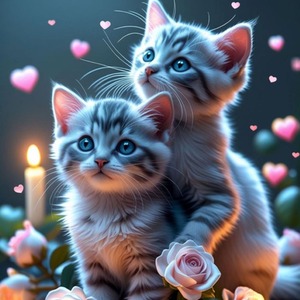 multi Playful Kittens Diamond Art Kit  shot 13240969