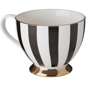 Duchess Black and White Monogram Mug, C