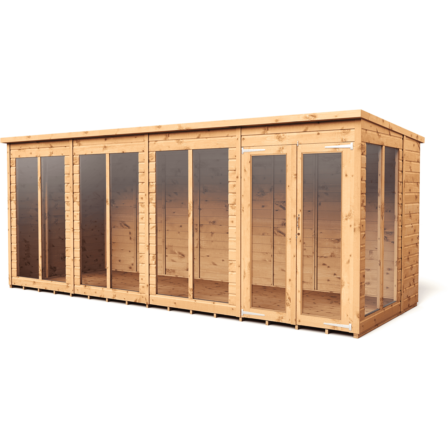B&Q - Empire Pent Summerhouse 16X6 Double Door - Image 5