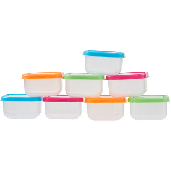 Set of 8 Mini Storage Plastic Containers