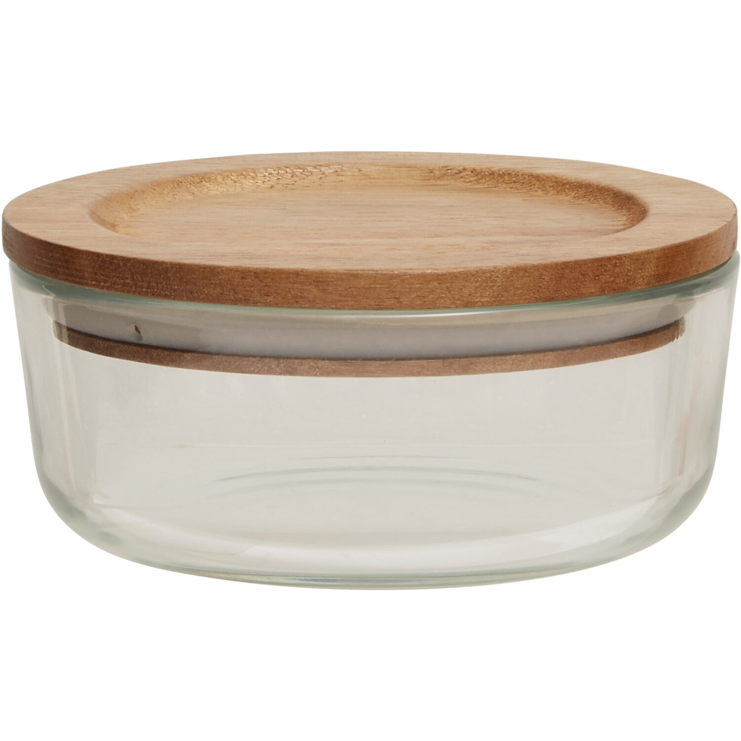 Freska 300ml Glass Container With Acacia Lid - Transparent