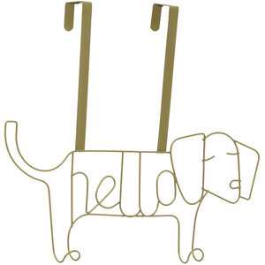Kirby Gold Finish Sausage Dog Hanger