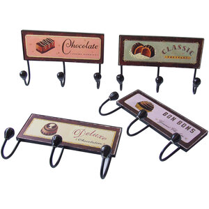 Jaxen Le Chocolate Assorted Door 3 Hook Hanger