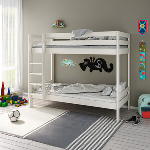 Nora Solid Wood Bunk Bed White