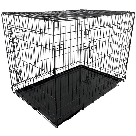 HugglePets Dog Cage - Black, X Large