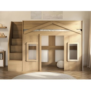 Nixon Playhouse High Sleeper with Storage Oak