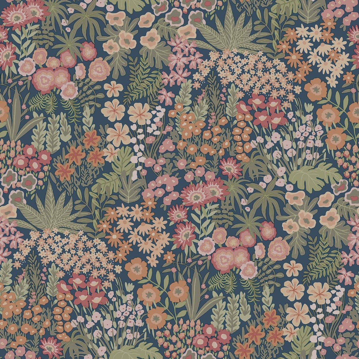 Holden Décor Unisex Mid Navy Everbloom Floral Textured Wallpaper In - Image 2