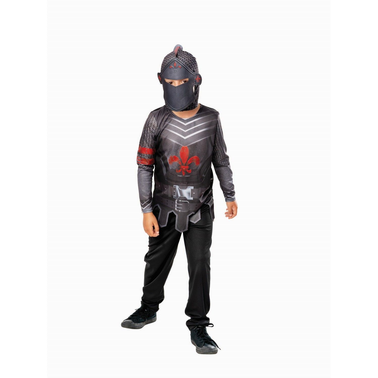 Bristol Novelty Childrens/Kids Black Knight Costume Set - Black/Grey/Red / 3-4 Years