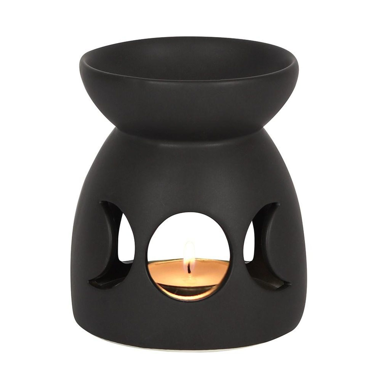 Something Different Triple Moon Oil Burner - Black